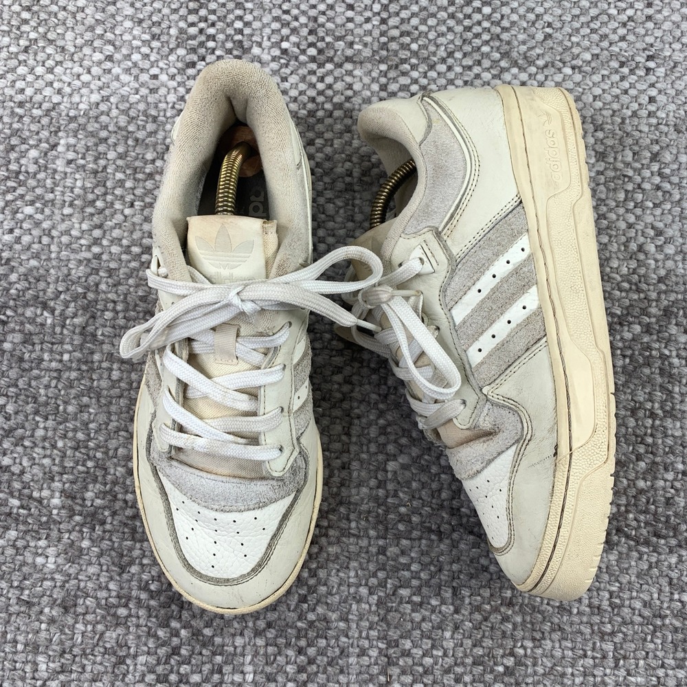 Adidas Forum Low Sneakers Mens 7.5 Off White Cream Leather IE7139 Retro